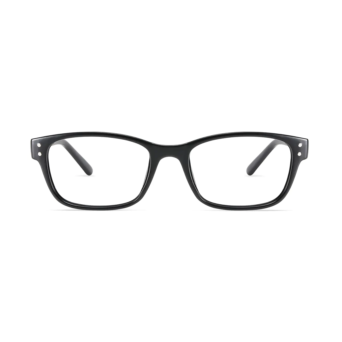 Rectangle Matte Black Eyeglasses