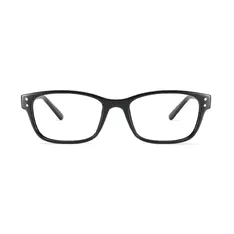 Rectangle Matte Black Eyeglasses