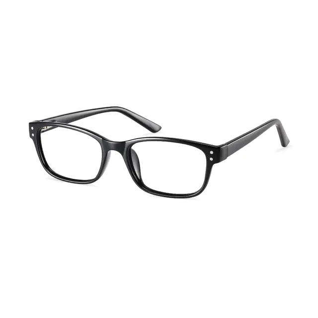 Rectangle Matte Black Eyeglasses