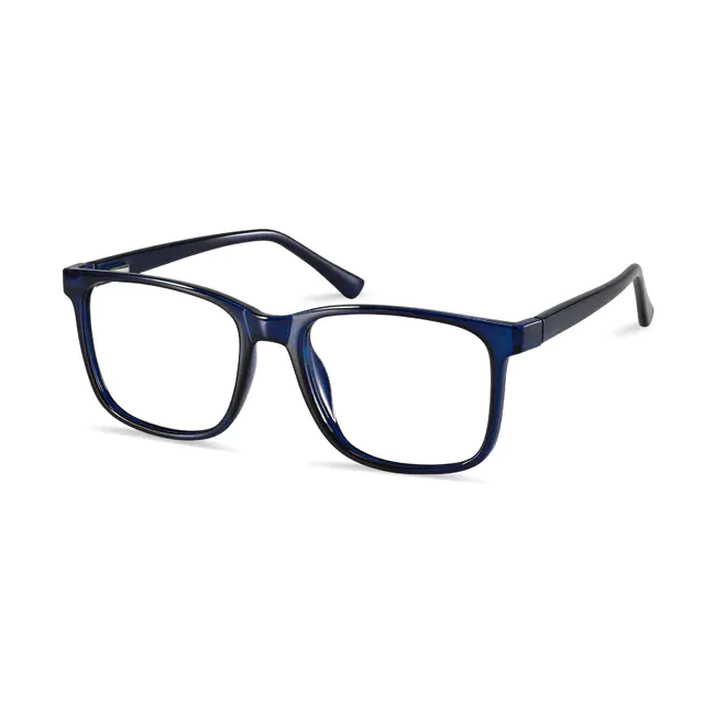 Square Blue Eyeglasses