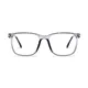 Square Transparent Gray Eyeglasses