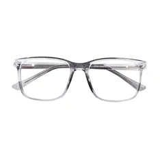 Square Transparent Gray Eyeglasses