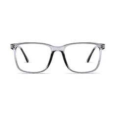 Square Transparent Gray Eyeglasses