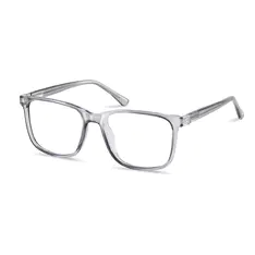 Square Transparent Gray Eyeglasses