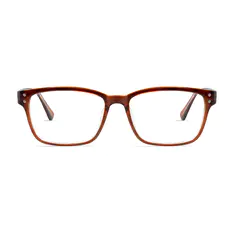 Rectangle Brown Eyeglasses