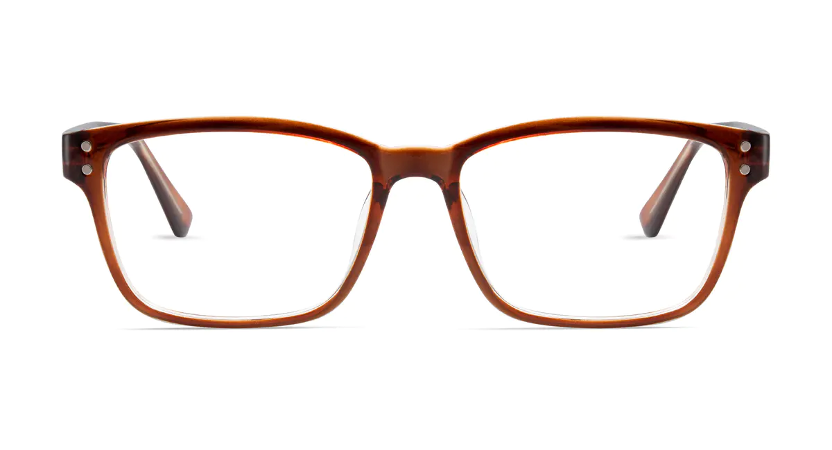 Rectangle Brown Eyeglasses