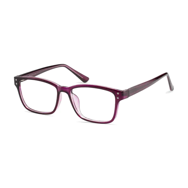 Rectangle Purple Eyeglasses