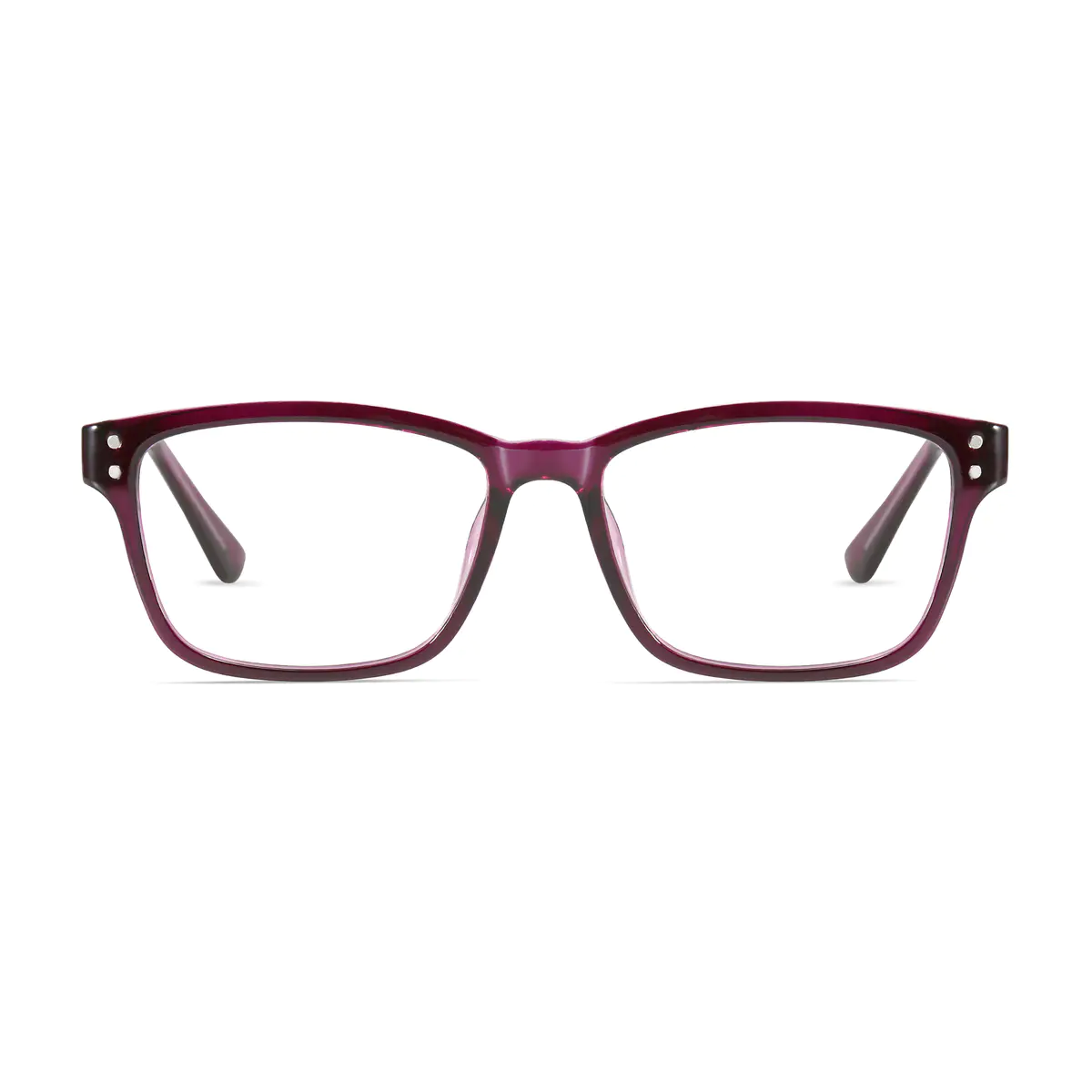 Rectangle Purple Eyeglasses