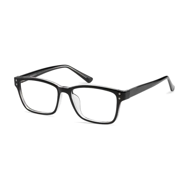 Rectangle Black/Clear Eyeglasses