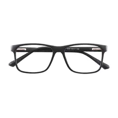Rectangle Matte Black Eyeglasses