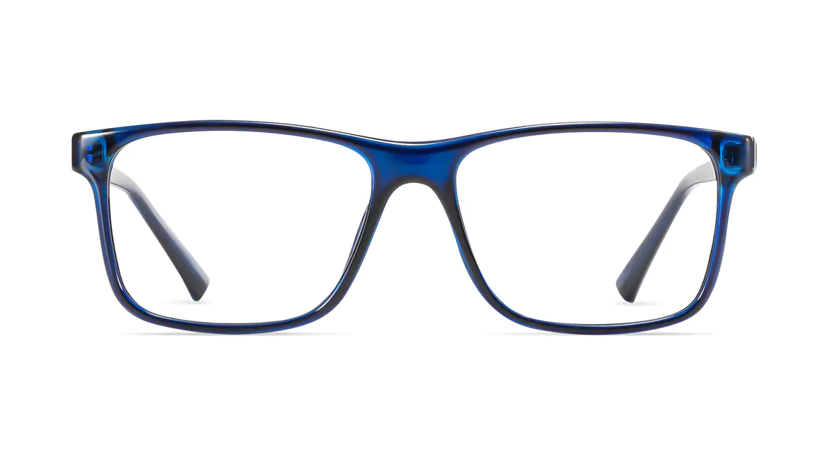 Rectangle Tortoiseshell/Blue Eyeglasses