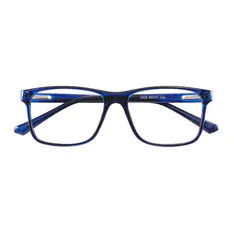 Rectangle Tortoiseshell/Blue Eyeglasses