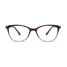Oval Gradient Brown Eyeglasses