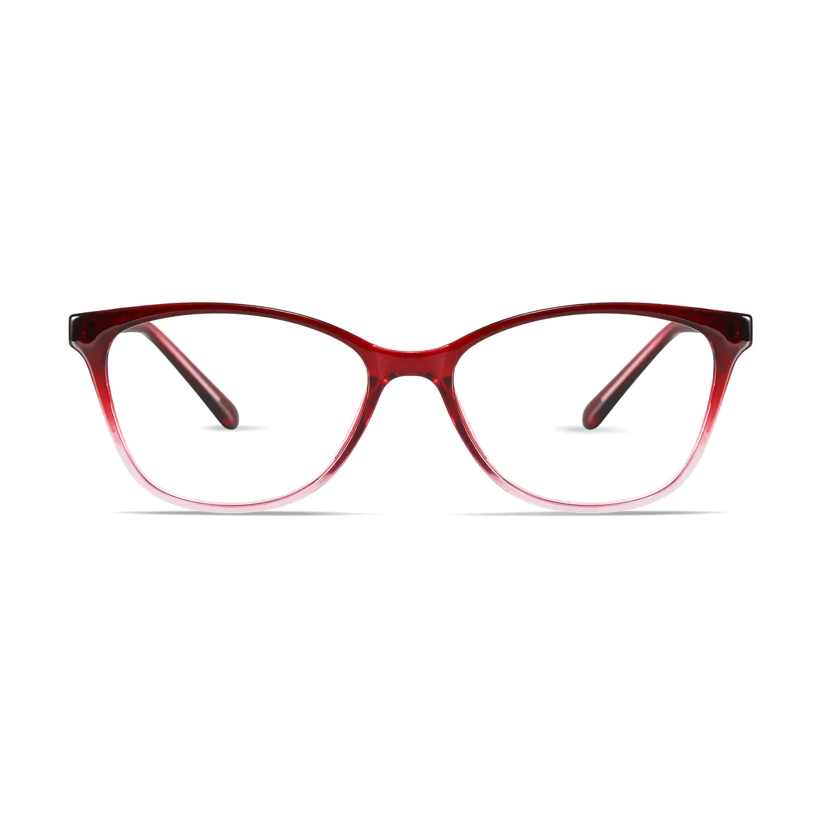 Oval Gradient Red Eyeglasses
