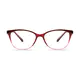 Oval Gradient Red Eyeglasses