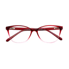 Oval Gradient Red Eyeglasses