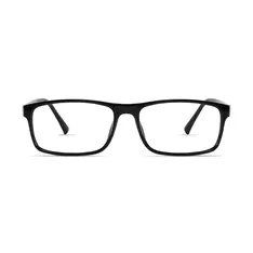 Rectangle Matte Black Eyeglasses