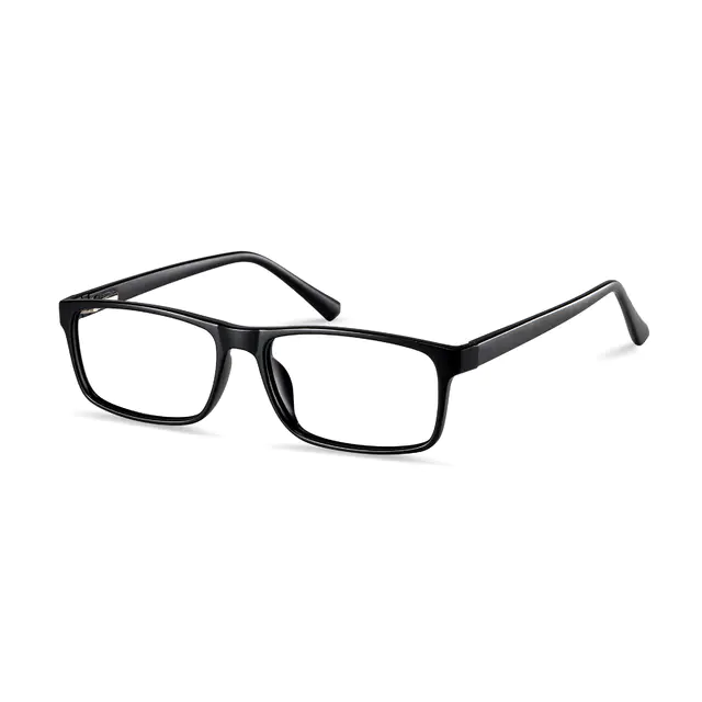 Rectangle Matte Black Eyeglasses