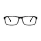 Rectangle Matte Black Eyeglasses