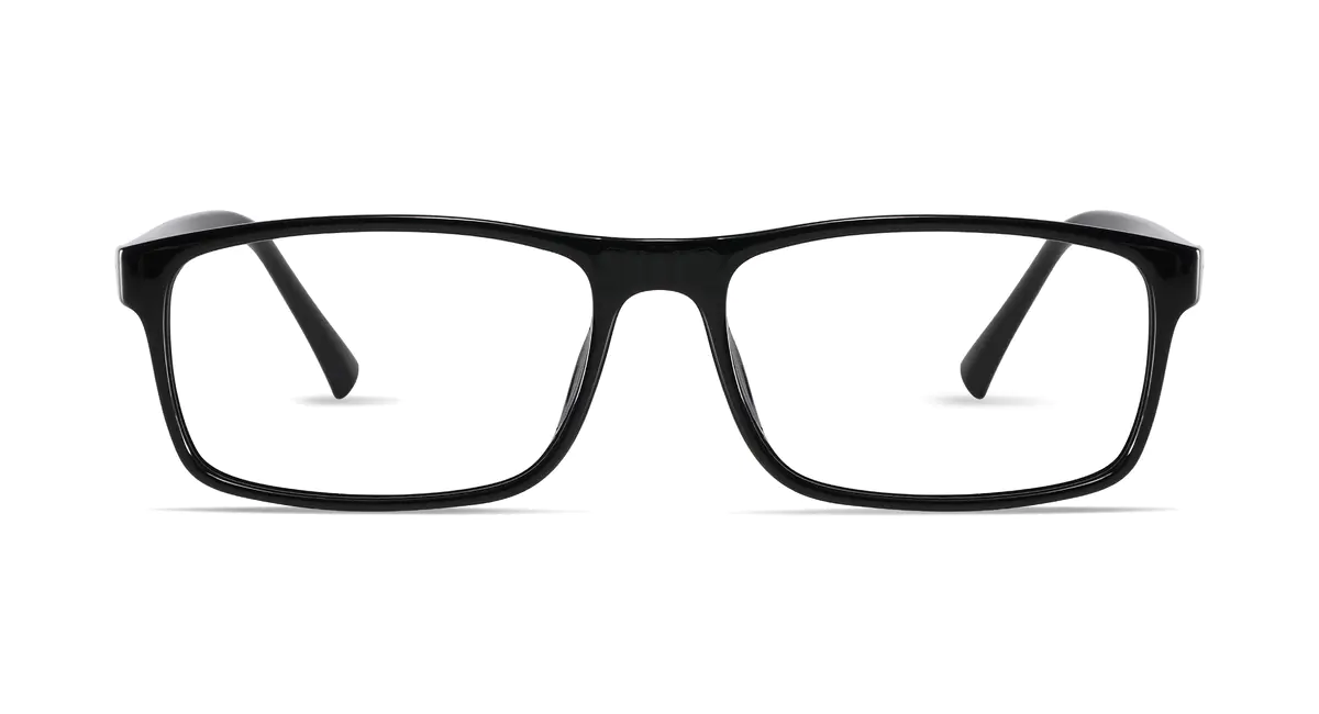 Rectangle Matte Black Eyeglasses