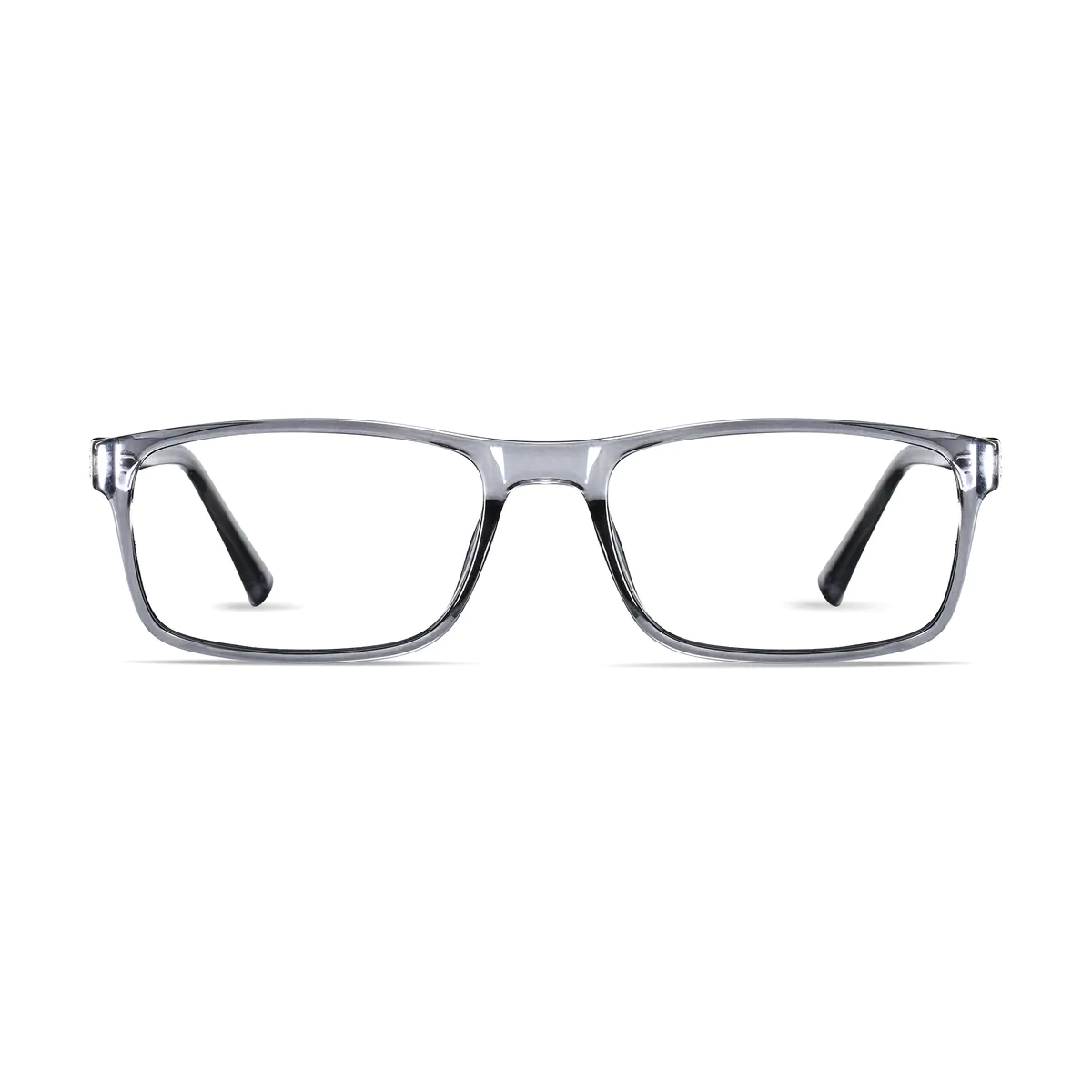 Rectangle Transparent Gray Eyeglasses