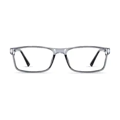 Rectangle Transparent Gray Eyeglasses