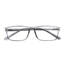 Rectangle Transparent Gray Eyeglasses