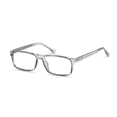 Rectangle Transparent Gray Eyeglasses