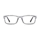Rectangle Transparent Gray Eyeglasses