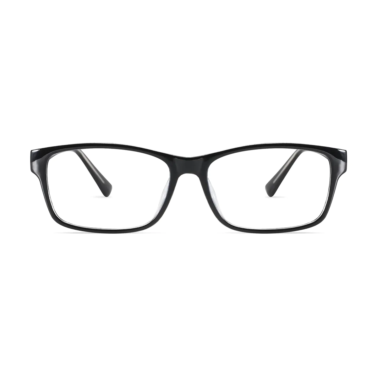 Rectangle Transparent Black Eyeglasses