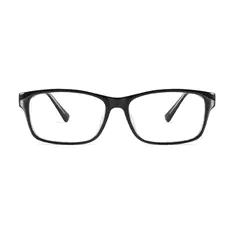Rectangle Transparent Black Eyeglasses
