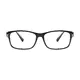 Rectangle Transparent Black Eyeglasses