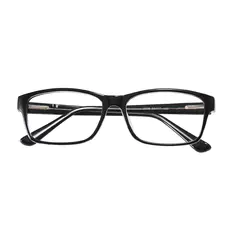 Rectangle Transparent Black Eyeglasses
