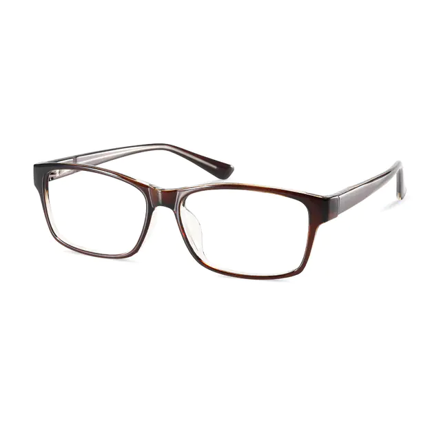 Rectangle Brown Eyeglasses