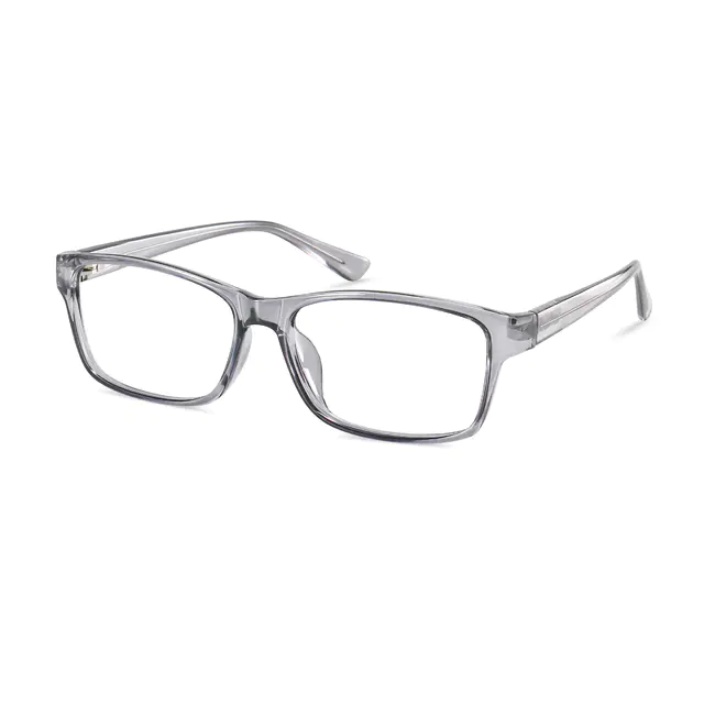 Rectangle Transparent Gray  Eyeglasses