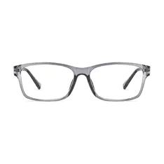 Rectangle Transparent Gray Eyeglasses