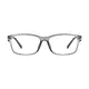 Rectangle Transparent Gray  Eyeglasses
