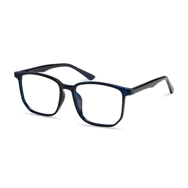 Square Blue Eyeglasses