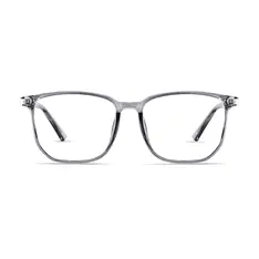 Square Transparent Gray Eyeglasses