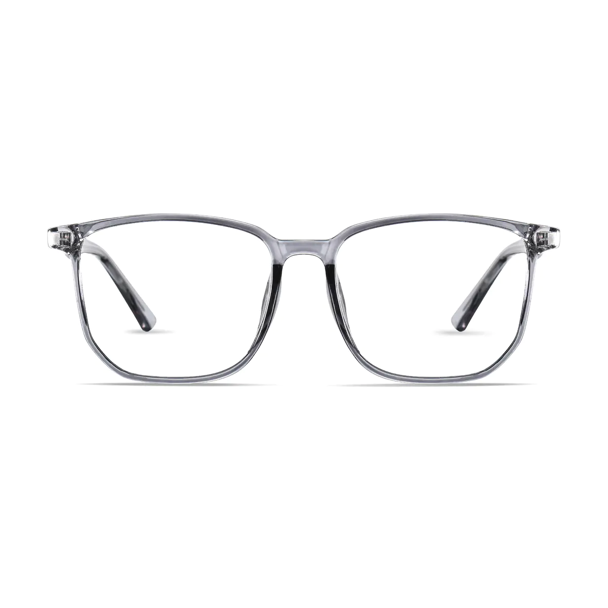 Square Transparent Gray Eyeglasses