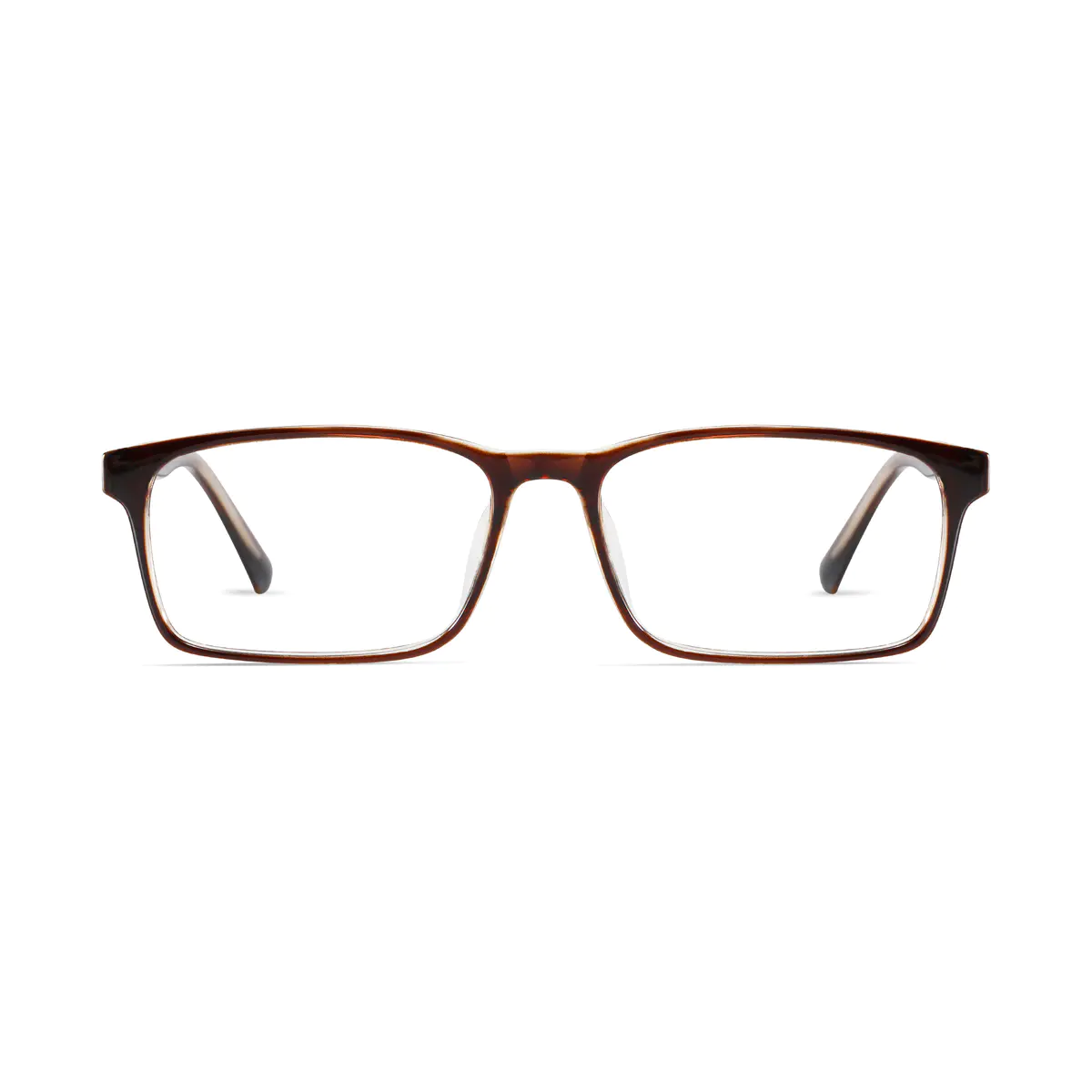 Rectangle Brown Eyeglasses