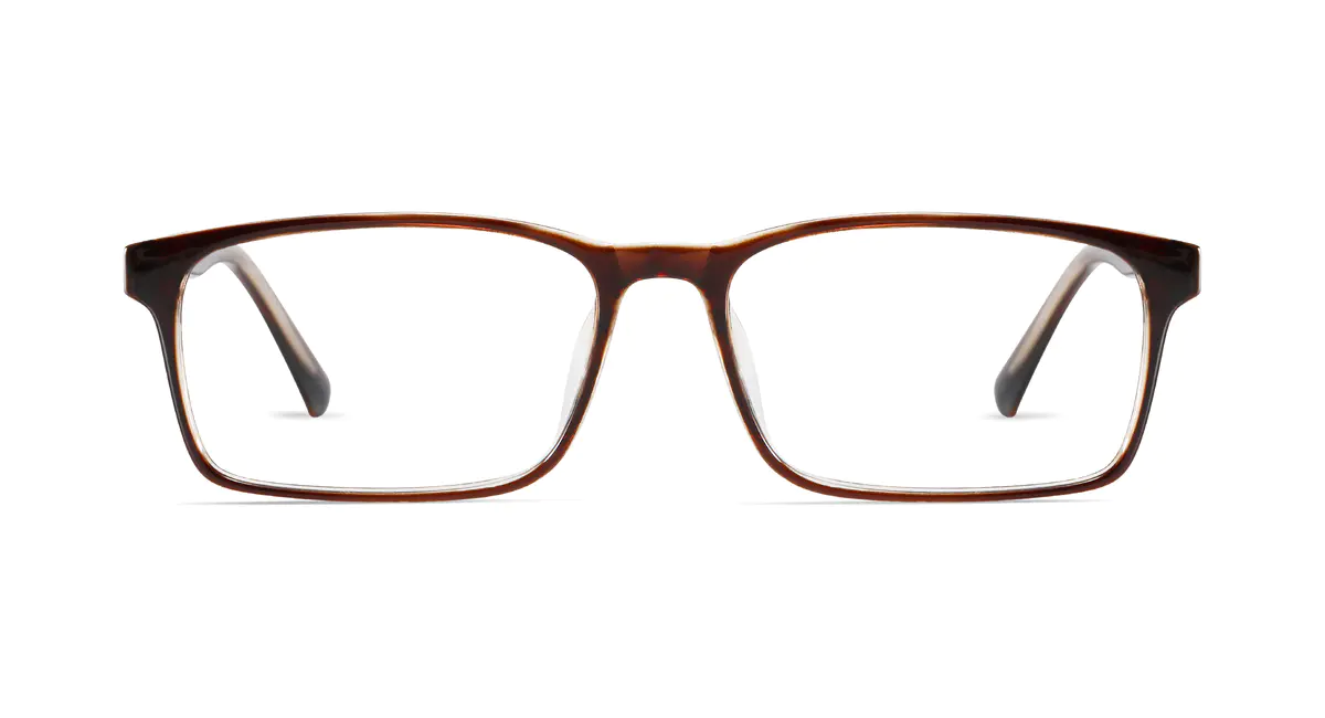 Rectangle Brown Eyeglasses