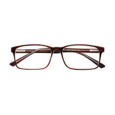Rectangle Brown Eyeglasses