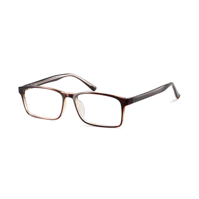 Rectangle Brown Eyeglasses