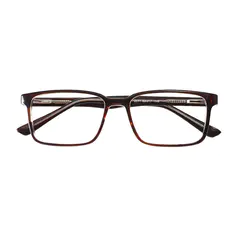 Rectangle Brown Eyeglasses