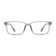 Rectangle Transparent Gray Eyeglasses