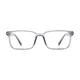 Rectangle Transparent Gray Eyeglasses