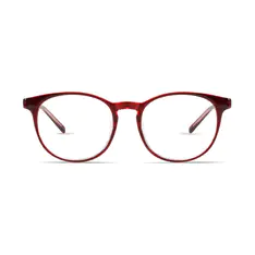 Oval Red Eyeglasses