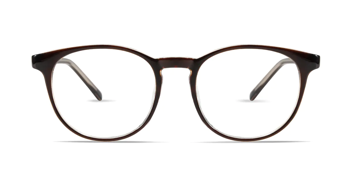 Oval Brown Eyeglasses