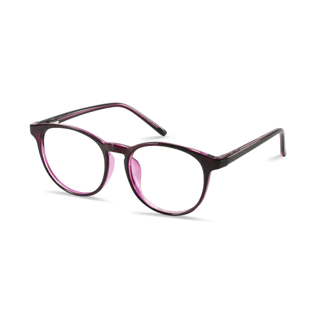 Oval Tortoiseshell/Purple Eyeglasses